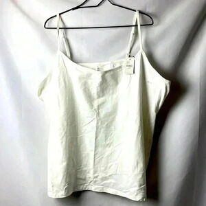 NWT LANE BRYANT WO SIZE 26/28‎ WHITE CAMISOLE ADJUSTABLE STRAPS